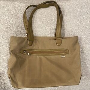 Tumi nylon gold tote